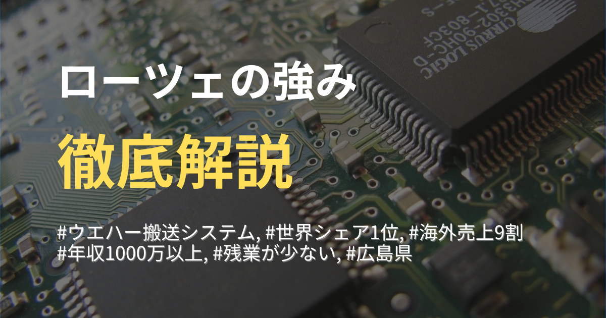 【ローツェの強みと特徴】広島発のグローバルNo.1メーカーを徹底解説